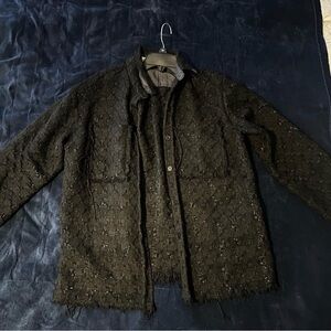 MNML Black Textured Shirt Jacket
